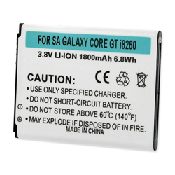 BLI-1367-1.8 Li-Ion Battery - Rechargable Ultra High Capacity (Li-Ion 3.8V 1800 mAh) - Replacement For Samsung GT-I8260 Cellphone Battery