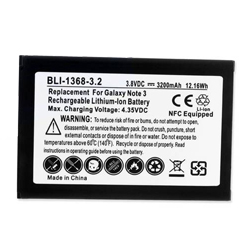 BLI-1368-3.2 Li-Ion Battery - Rechargable Ultra High Capacity (Li-Ion 3.8V 3200 mAh) - Replacement For Samsung B800BK Cellphone Battery
