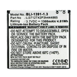 BLI-1391-1.3 Li-Ion Battery - Rechargable Ultra High Capacity (Li-Ion 3.7V 1300 mAh) - Replacement For ZTE LI3713T42P3H444865 Cellphone Battery