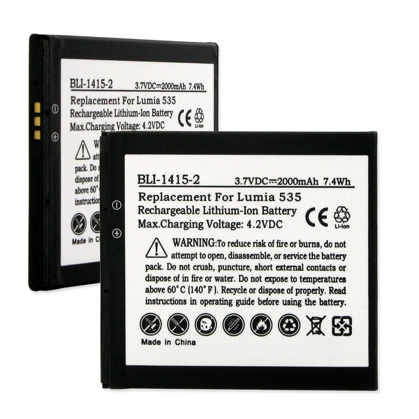 BLI-1415-2 LI-ION Battery - Rechargeable Ultra High Capacity (LI-ION 3.8V 2000mAh) - Replacement For Nokia BL-L4A Cellphone Battery