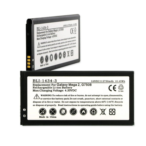 BLI-1434-3 LI-ION Battery - Rechargeable Ultra High Capacity (LI-ION 3.8V 2750mAh) - Replacement For Samsung  EB-BG750  EB-BG750BBC  EB-BG750BBE  EB-BG750BBU Cellphone Battery
