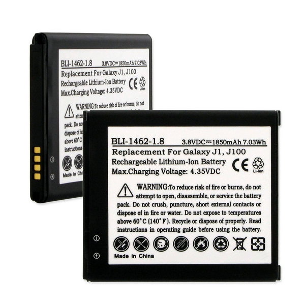 BLI-1462-1.8 LI-ION Battery - Rechargeable Ultra High Capacity (LI-ION 3.8V 1850mAh) - Replacement For Samsung EB-BJ100 EB-BJ100BBE EB-BJ100CBE Cellphone Battery
