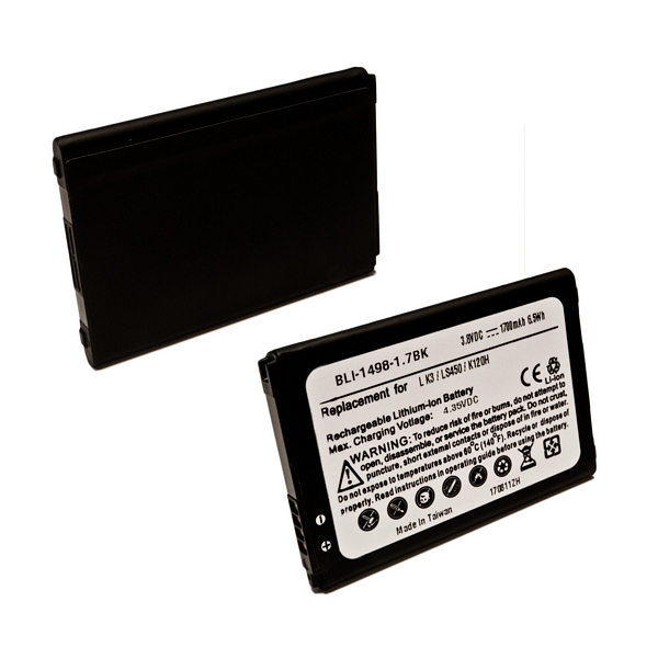 Cellphone Li-Ion Battery - Rechargeable Ultra High Capacity (3.8V, 1700mAh) - Replacement Battery