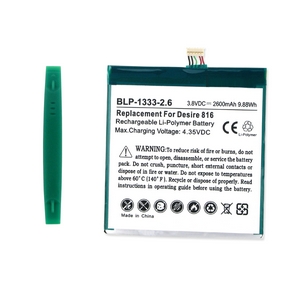 BLP-1333-2.6 Li-Pol Battery - Rechargable Ultra High Capacity (Li-Pol 3.8V 2600 mAh ) - Replacement For HTC B0P9C100 Battery