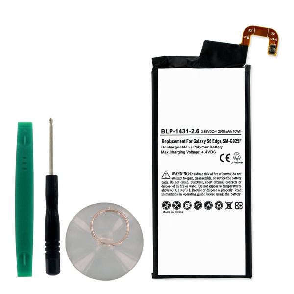 BLP-1431-2.6 Li-Pol Battery - Rechargable Ultra High Capacity (Li-Pol 3.8V 2600 mAh ) - Replacement For Samsung EB-BG925ABE Battery