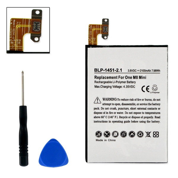 BLP-1451-2.1 LI-POL Battery - Rechargeable Ultra High Capacity (LI-POL 3.8V 2100mAh) - Replacement For HTC  35H00216-00M  BOP6M100 Cellphone Battery