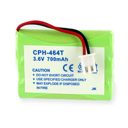 EM-CPH-464T - Ni-MH, 3.6 Volt, 700 mAh, Ultra Hi-Capacity Battery - Replacement Battery for Cetis BATT-9600, Telematrix BATT-9600 Teledex 9600 Cordless Phone Batteries