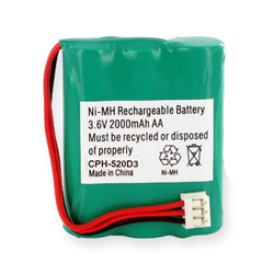 EM-CPH-520D3 - Ni-MH, 3.6 Volt, 2000 mAh, Ultra Hi-Capacity Battery - Replacement Battery for G.E./RCA 5-2699  Cordless Phone Battery