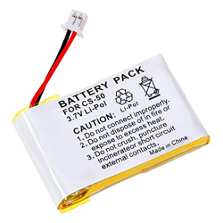 EM-CPP-512Q - Li-Pol, 3.7 Volt, 230 mAh, Ultra Hi-Capacity Battery - Replacement Battery for Plantronics 64327-01, 65358-01 Wireless Headset Batteries