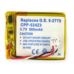 EM-CPP-524Z3 - Li-Pol, 3.7 Volt, 500 mAh, Ultra Hi-Capacity Battery - Replacement Battery for GE 5-2762/2770  Cordless Phone Battery
