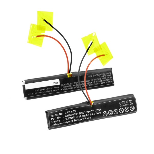 Li-Pol, 3.7V, 100 mAh, Ultra Hi-Capacity Battery - Replacement Battery for Jabra AHB360819 Cordless Phone Battery