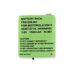 FRS-009-NH Ni-MH Battery - Rechargeable Ultra High Capacity (1500 mAh) - replacement for Motorola 53615 Battery