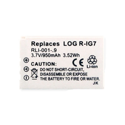 RLI-001-.9 Li-Ion 3.7V (950 mAh) Battery - Replacement For Logitech R-IG7 and Monster MCC Remote Control Battery