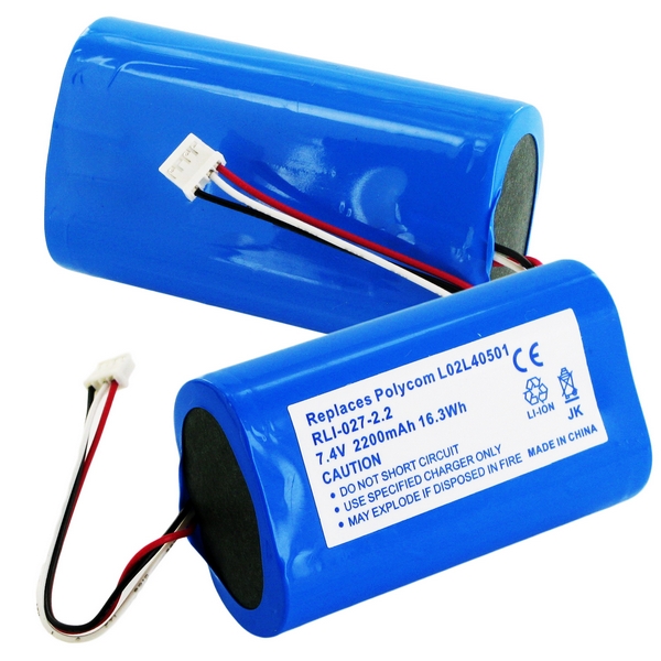 RLI-027-2.2 Li-Ion 7.4V (2200 mAh) Battery - Replacement For Polycom L02L40501 Remote Control Battery