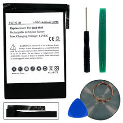 TLP-010 Li-Pol Battery - Rechargeable Ultra High Capacity (Li-Pol 3.7V 4400 mAh) - Replacement For 616-0627, 616-0633 Tablet Battery - Installation Tools Included