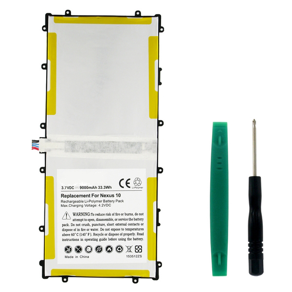 TLP-036 Li-Pol Battery - Rechargeable Ultra High Capacity (Li-Pol 3.7V 9000mAh) - Replacement For GOOGLE GT-P8110 Tablet Battery