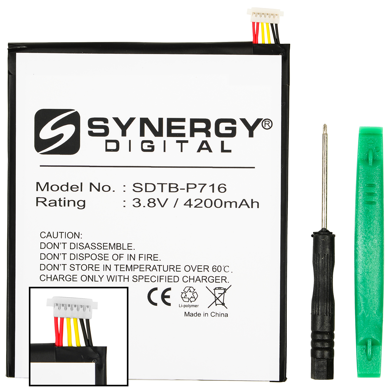 TLP-044 Li-Pol Battery - Rechargeable Ultra High Capacity (Li-Pol 3.8V 4200mAh) - Replacement For Samsung EB-BT355 Tablet Battery, (Embedded Battery w/ Tools)