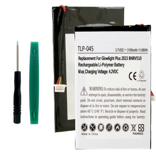 TLP-045 Li-Pol Battery - Rechargeable Ultra High Capacity (Li-Pol 3.7V 1500mAh) - Replacement For Barnes and Noble PR-285083 Tablet Battery, (Embedded Battery w/ Tools)