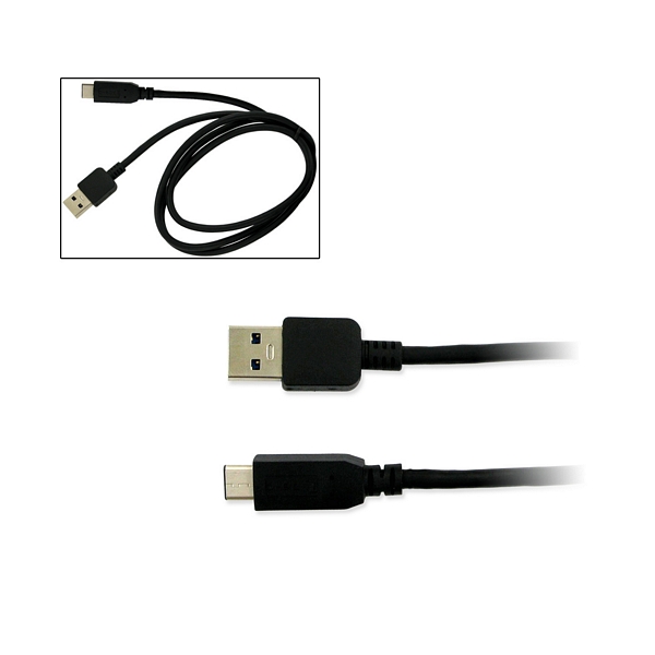 TYPE-C TO USB-A BLACK 6FT DATA CABLE