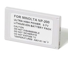 Power-2000 ACD-210 Lithium Ion (Li-ion) Battery - Replacement for the Minolta NP-200 Battery