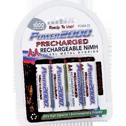 Pack of 4 AA NiMH  Precharged Ready To Use Rechargable Batteries - 2300mAh
