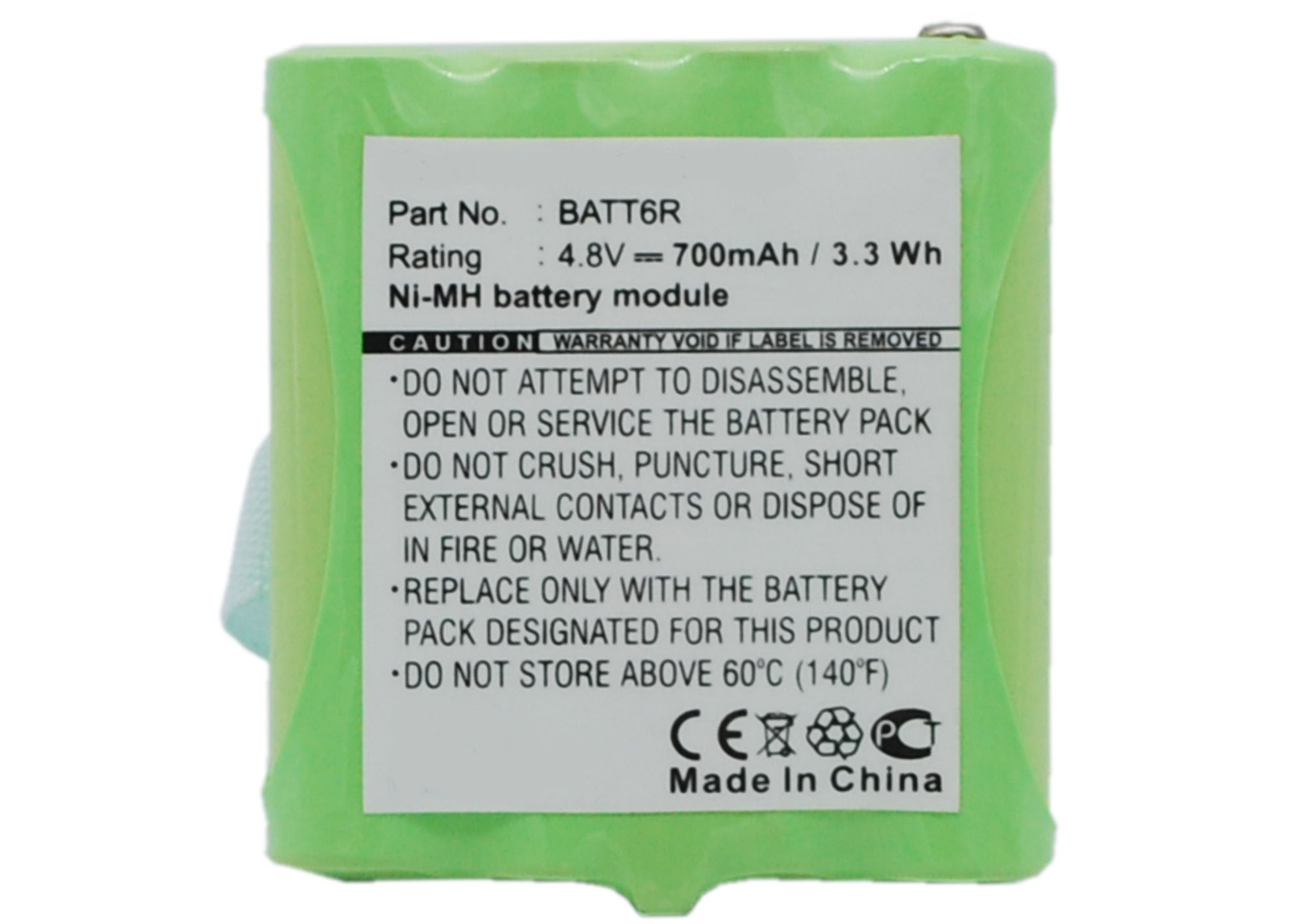Synergy Digital 2-Way Radio Battery, Compatible with Midland AVP6 2-Way Radio Battery (Ni-MH, 4.8V, 700mAh)