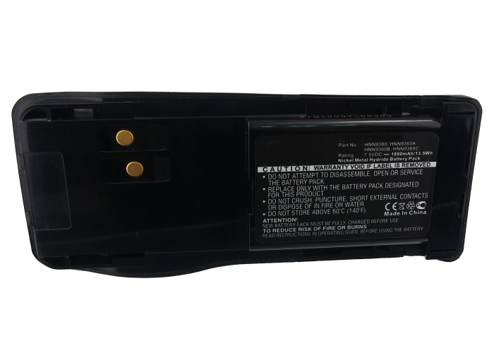 Synergy Digital 2-Way Radio Battery, Compatible with Motorola HNN9360 2-Way Radio Battery (Ni-MH, 7.5V, 1800mAh)