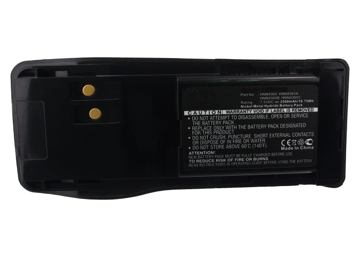Synergy Digital 2-Way Radio Battery, Compatible with Motorola HNN9360 2-Way Radio Battery (Ni-MH, 7.5V, 2500mAh)