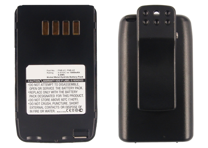 Synergy Digital 2-Way Radio Battery, Compatiable with Vertex FNB-41, FNB-42 2-Way Radio Battery (9.6V, Ni-MH, 1000mAH)