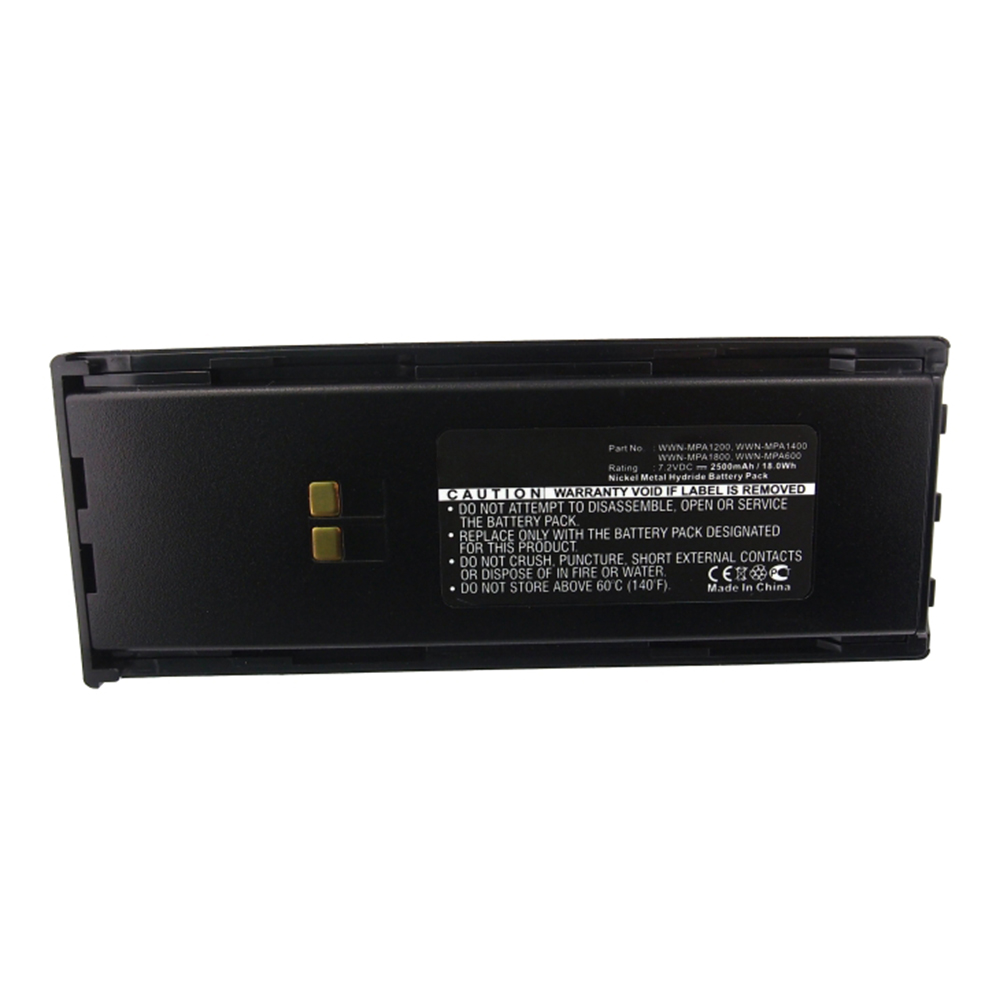 Synergy Digital 2-Way Radio Battery, Compatible with WWN-MPA1200 2-Way Radio Battery (7.2V, Ni-MH, 2500mAh)