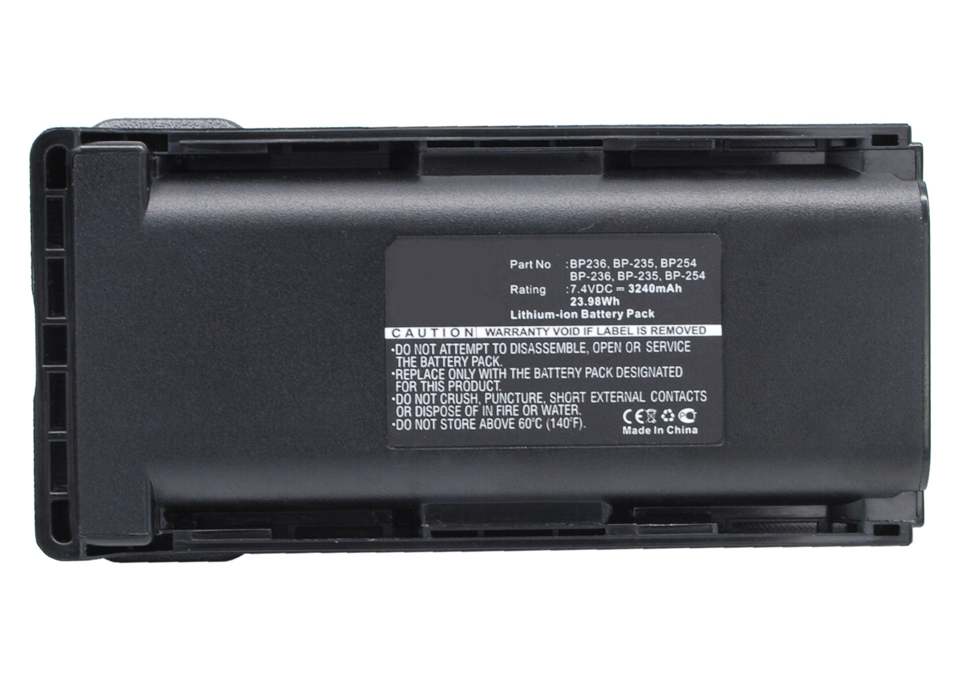 Synergy Digital 2-Way Radio Battery, Compatible with ICOM BP-235 2-Way Radio Battery (Li-ion, 7.4V, 3240mAh)