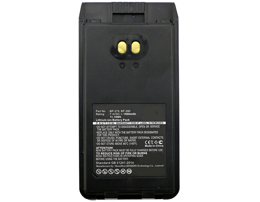 Synergy Digital 2-Way Radio Battery, Compatible with Icom BP-279 2-Way Radio Battery (Li-ion, 7.4V, 1500mAh)