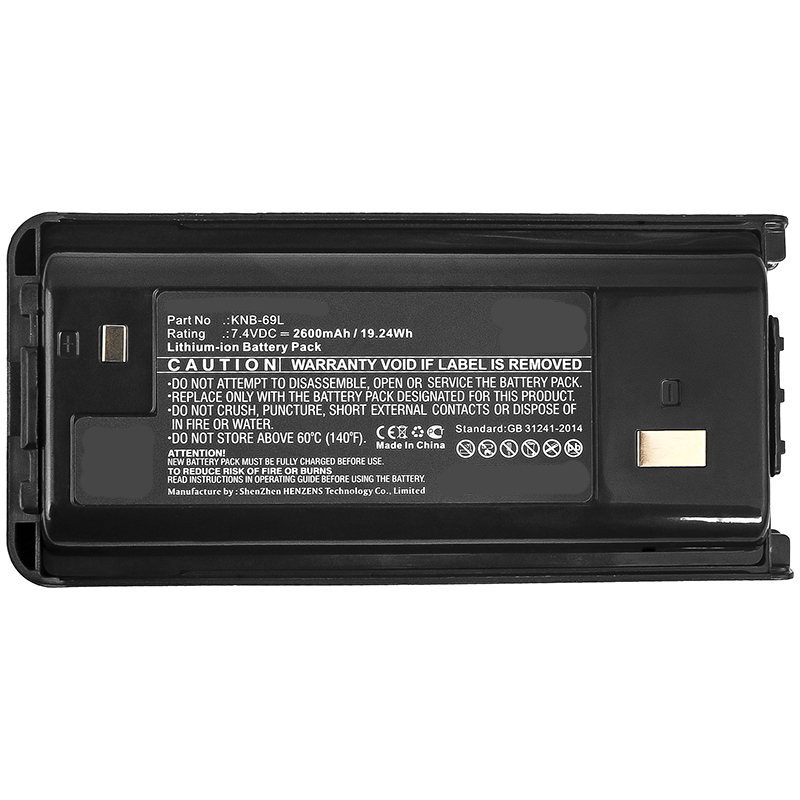 Synergy Digital 2-Way Radio Battery, Compatible with Kenwood KNB-69L 2-Way Radio Battery (Li-ion, 7.4V, 2600mAh)