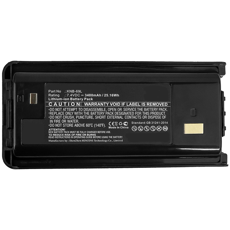Synergy Digital 2-Way Radio Battery, Compatible with Kenwood KNB-69L 2-Way Radio Battery (Li-ion, 7.4V, 3400mAh)