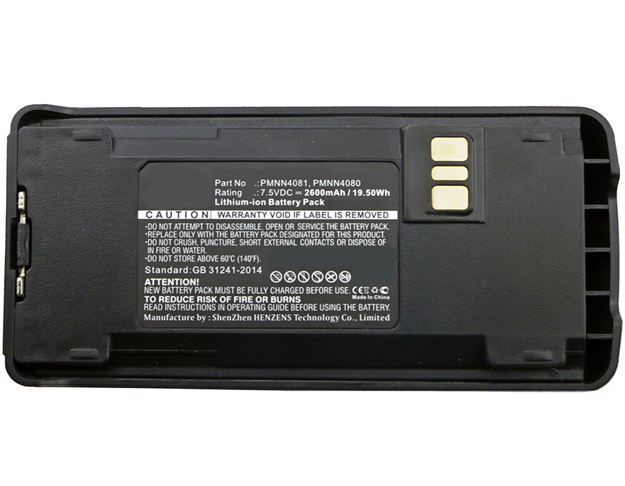 Synergy Digital 2-Way Radio Battery, Compatible with Motorola PMNN4080 2-Way Radio Battery (Li-ion, 7.5V, 2600mAh)