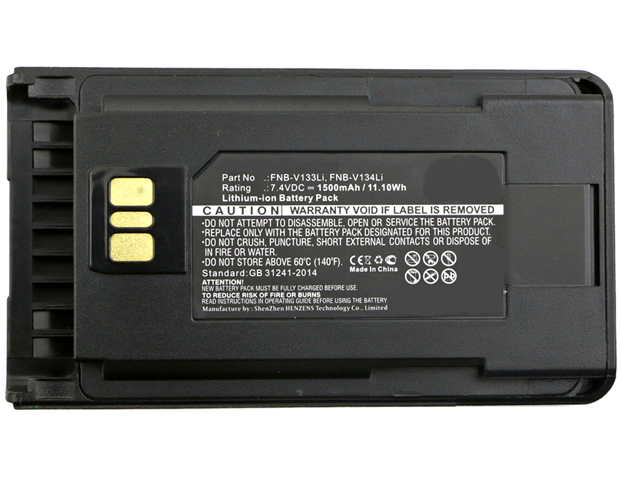 Synergy Digital 2-Way Radio Battery, Compatible with Motorola FNB-V133Li 2-Way Radio Battery (Li-ion, 7.4V, 1500mAh)