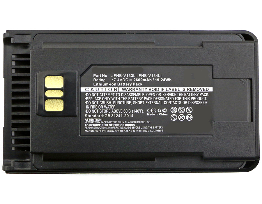 Synergy Digital 2-Way Radio Battery, Compatible with Motorola FNB-V133Li 2-Way Radio Battery (Li-ion, 7.4V, 2600mAh)