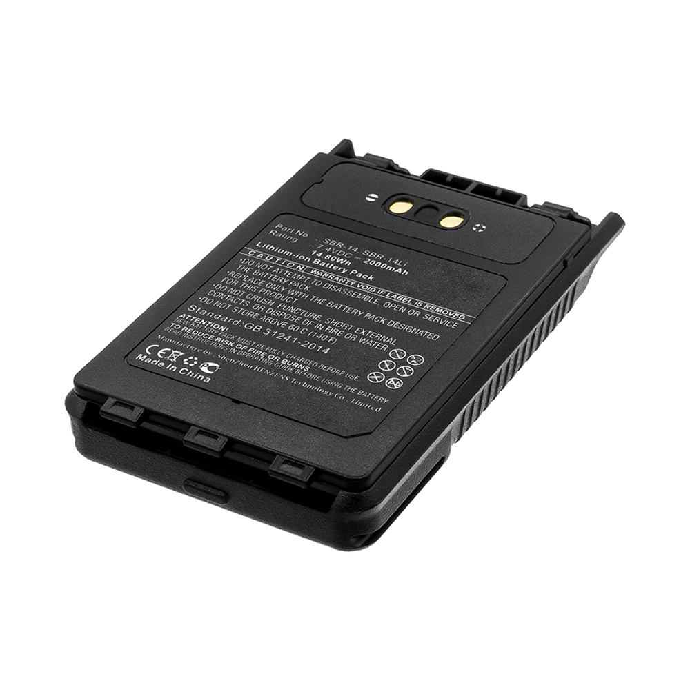 Synergy Digital 2-Way Radio Battery, Compatible with YAESU SBR-14, SBR-14Li 2-Way Radio Battery (7.4V, Li-ion, 2000mAh)