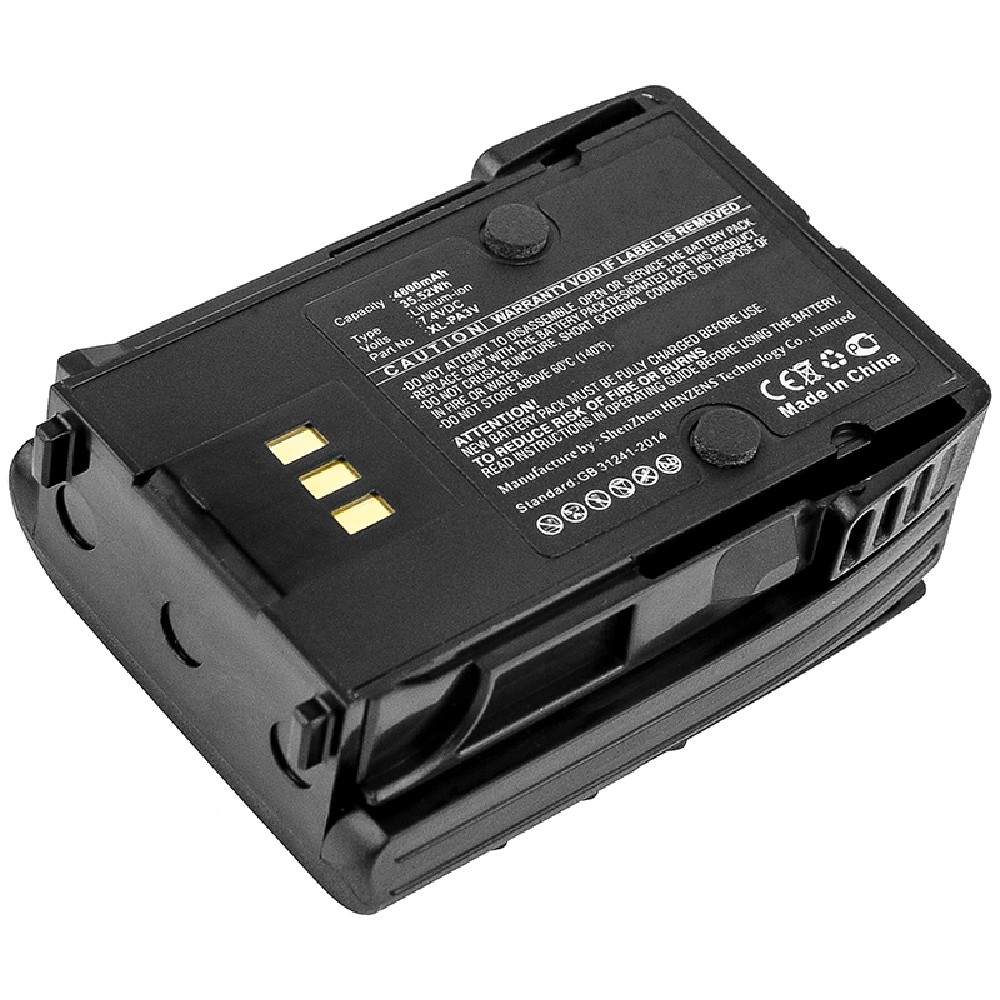 Synergy Digital 2-Way Radio Battery, Compatible with Harris 14035-4010-04, XL-PA3V 2-Way Radio Battery (7.4V, Li-ion, 4800mAh)
