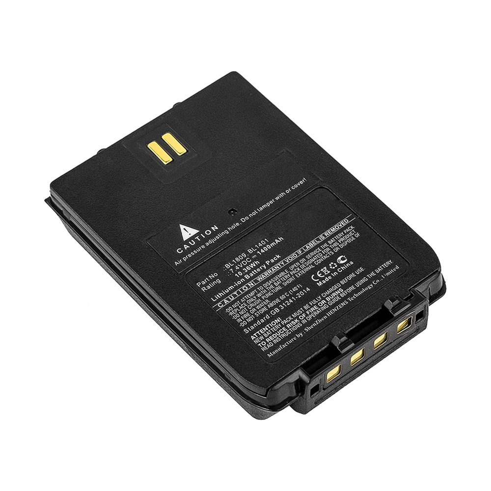 Synergy Digital 2-Way Radio Battery, Compatible with HYT BL1401, BL1809 2-Way Radio Battery (7.4V, Li-ion, 1400mAh)