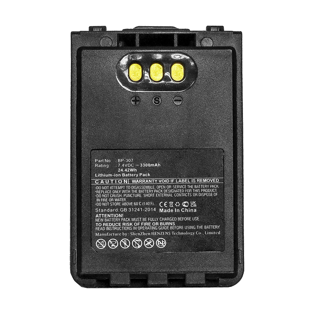 Synergy Digital 2-Way Radio Battery, Compatible with Icom BP-307 2-Way Radio Battery (Li-ion, 7.4V, 3300mAh)
