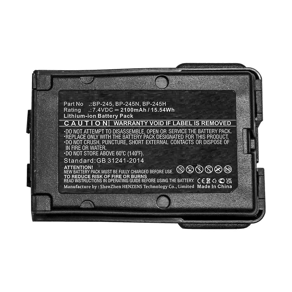 Synergy Digital 2-Way Radio Battery, Compatible with Icom BP-245 2-Way Radio Battery (Li-ion, 7.4V, 2100mAh)