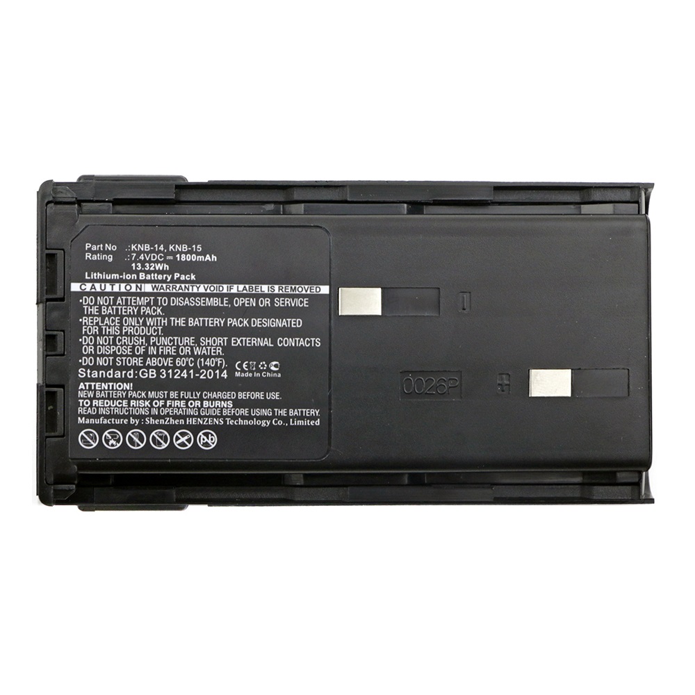 Synergy Digital 2-Way Radio Battery, Compatible with Kenwood KNB-14 2-Way Radio Battery (Li-ion, 7.4V, 1800mAh)
