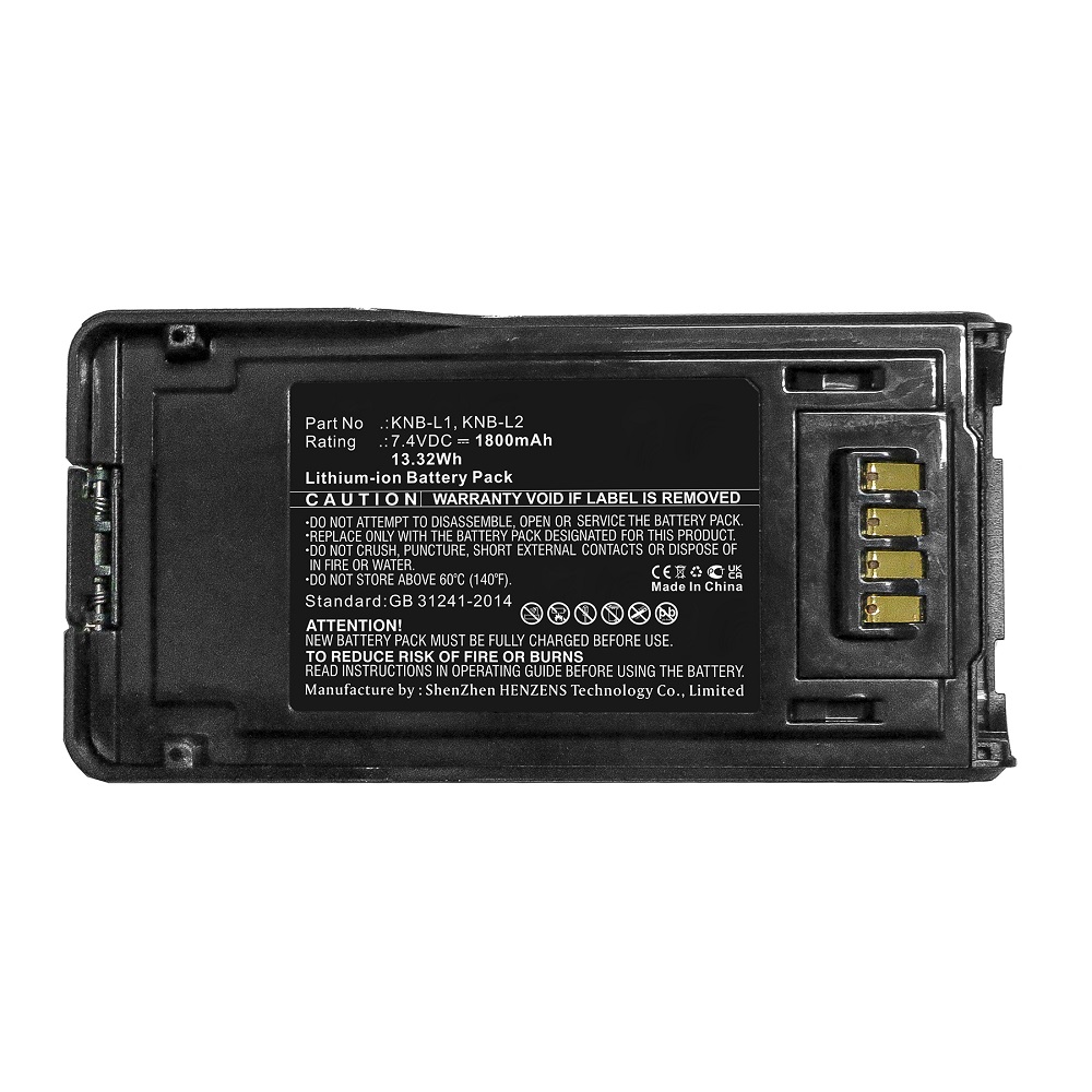 Synergy Digital 2-Way Radio Battery, Compatible with Kenwood KNB-L1 2-Way Radio Battery (Li-ion, 7.4V, 1800mAh)