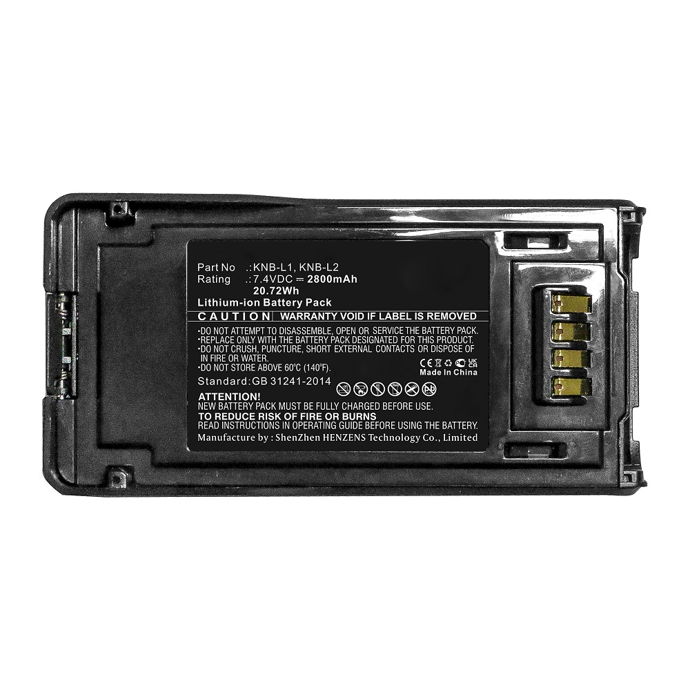 Synergy Digital 2-Way Radio Battery, Compatible with Kenwood KNB-L1 2-Way Radio Battery (Li-ion, 7.4V, 2800mAh)