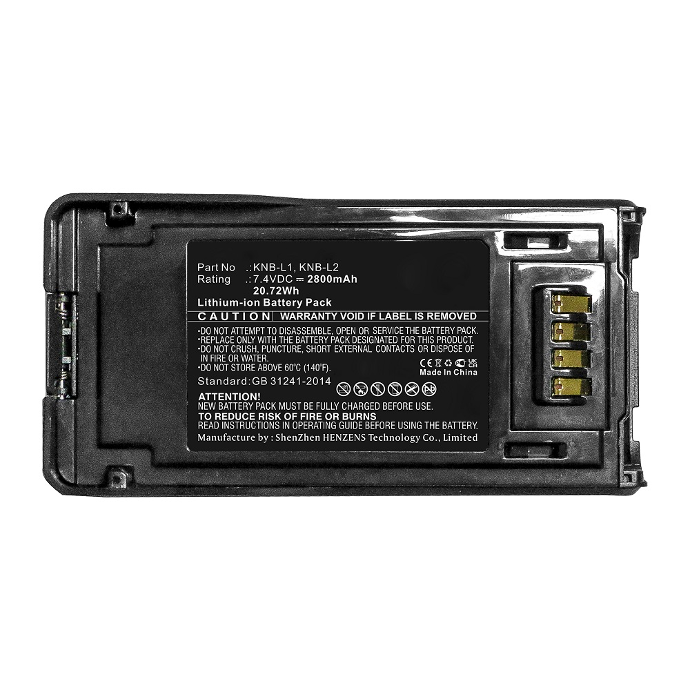 Synergy Digital 2-Way Radio Battery, Compatible with Kenwood KNB-L1 2-Way Radio Battery (Li-ion, 7.4V, 2800mAh)