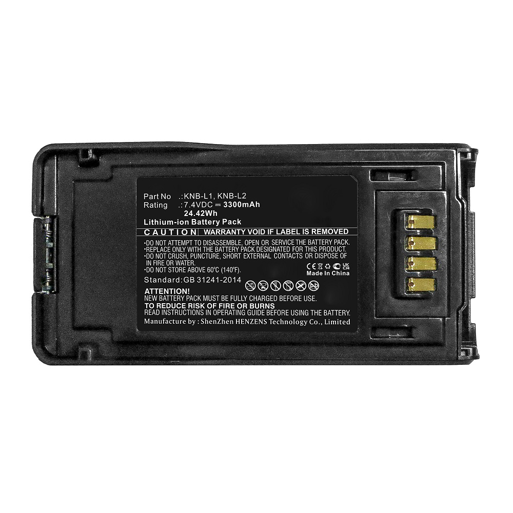 Synergy Digital 2-Way Radio Battery, Compatible with Kenwood KNB-L1 2-Way Radio Battery (Li-ion, 7.4V, 3300mAh)