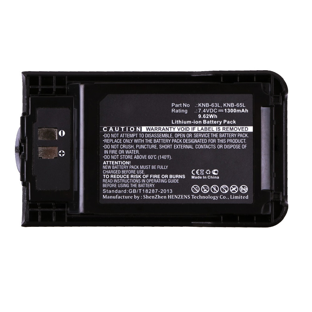 Synergy Digital 2-Way Radio Battery, Compatible with Kenwood KNB-65L 2-Way Radio Battery (Li-ion, 7.4V, 1300mAh)