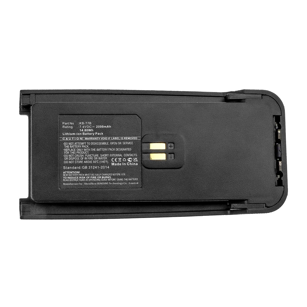 Synergy Digital 2-Way Radio Battery, Compatible with Kirisun KB-77B 2-Way Radio Battery (Li-ion, 7.4V, 2000mAh)