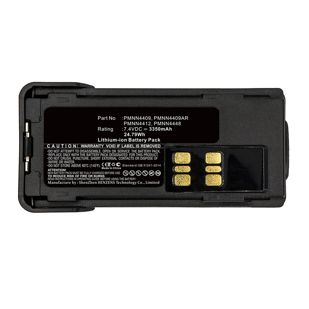 Synergy Digital 2-Way Radio Battery, Compatible with PMNN4406 2-Way Radio Battery (7.4V, Li-ion, 3350mAh)